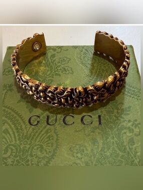 Gucci Lion Mane Cuff Bracelet w/ Box